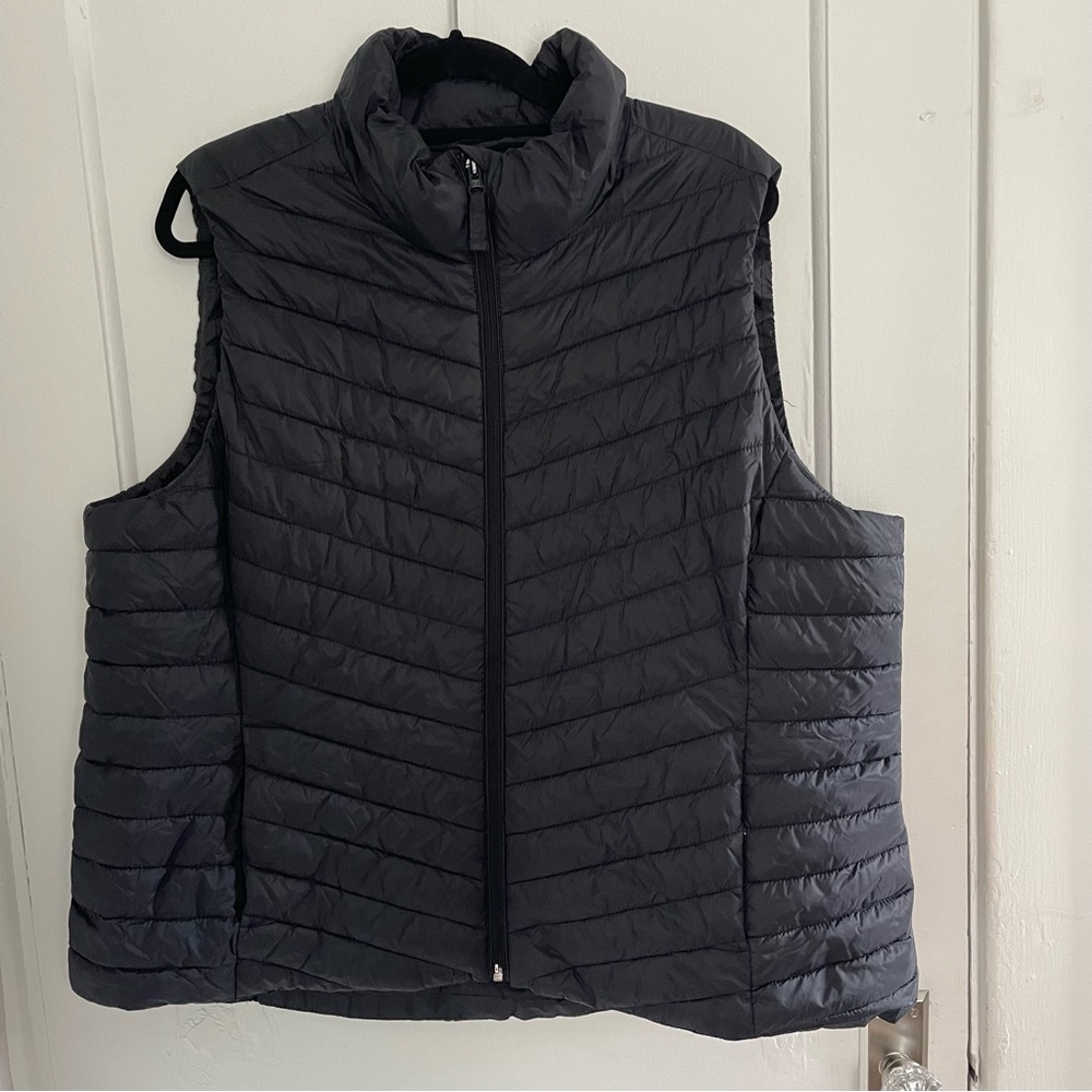 Lightweight Water-Resistant Black Puffer Vest from Old Navy